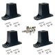 thumbnail image 1 of Ccecce Paquete De 4 Patas Inferiores De Equipaje, Soporte De Gabinete De Altavoz De Repuesto, Perno Prisionero De Plástico, Piezas De Reparación De Almohadillas Para Pies Para Maletas De Viaje, Estaci, 1 of 1