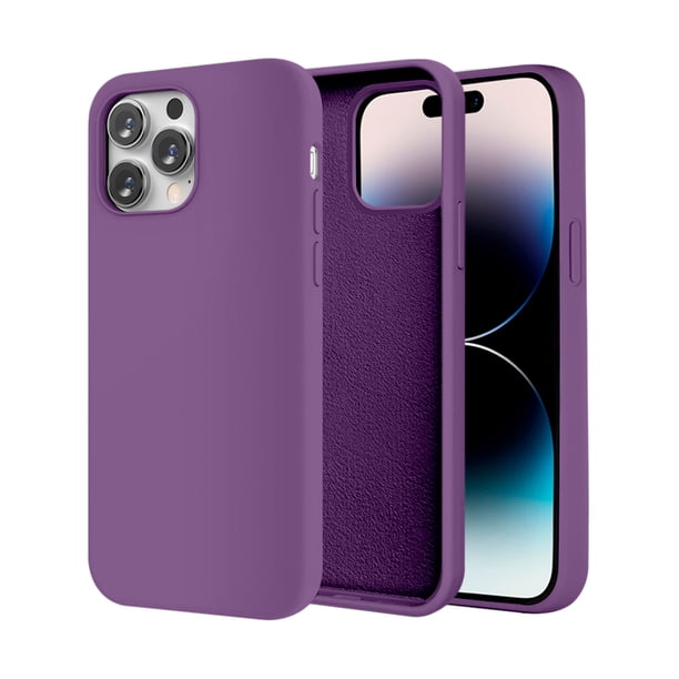 Funda de Protección para iPhone 14 Pro Max - Sovico - Silicón con Forro de Microfibra