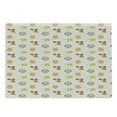 thumbnail image 1 of Cartoon Cutting Board, Pattern with Colorful Dog Faces on Bones Background, Decorative Tempered Glass Cutting and Serving Board, Large Size, Multicolor, by Ambesonne, 1 of 1