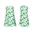 thumbnail image 6 of Defioc Cute Dinosaur Blue Green Pattern Women's Summer Dresses 2025 Beach Casual Sleeveless Tank Loose Sundress Beach Vacation Clothes with Pocket -Small, 6 of 7