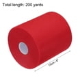 thumbnail image 2 of 200 Yards Tulle Ribbon Rolls Netting Fabric Spools 6" Red for Christmas Wrapping Wedding DIY, 2 of 5