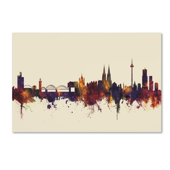 Trademark Fine Art 'Cologne Germany Skyline V' Canvas Art by Michael Tompsett