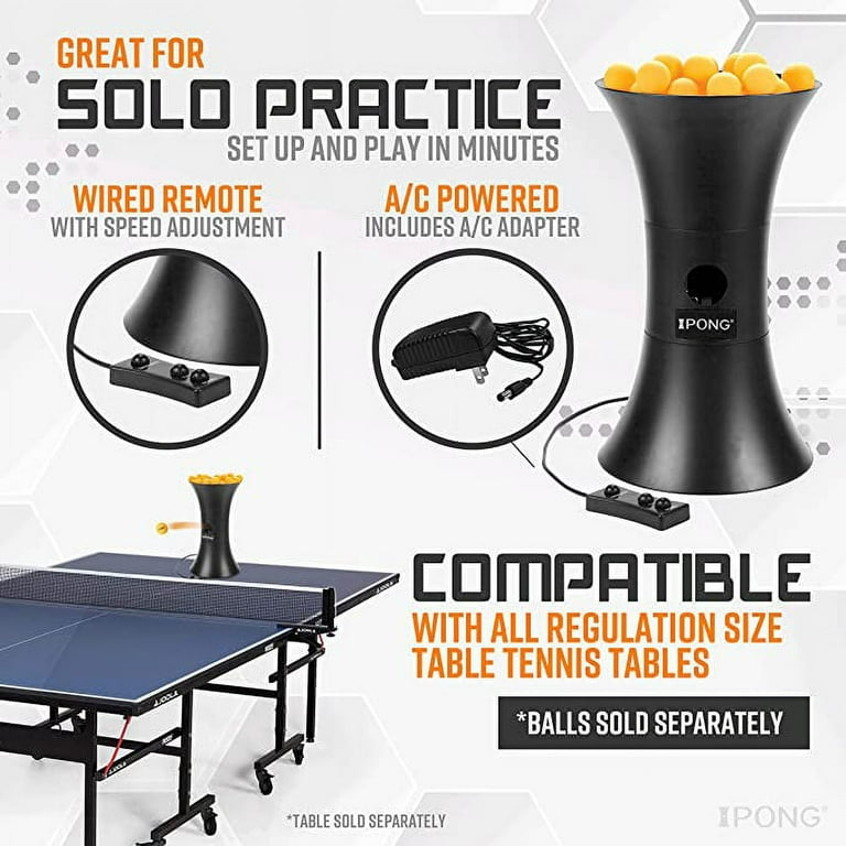 iPong Original Table Tennis Trainer Robot, Black