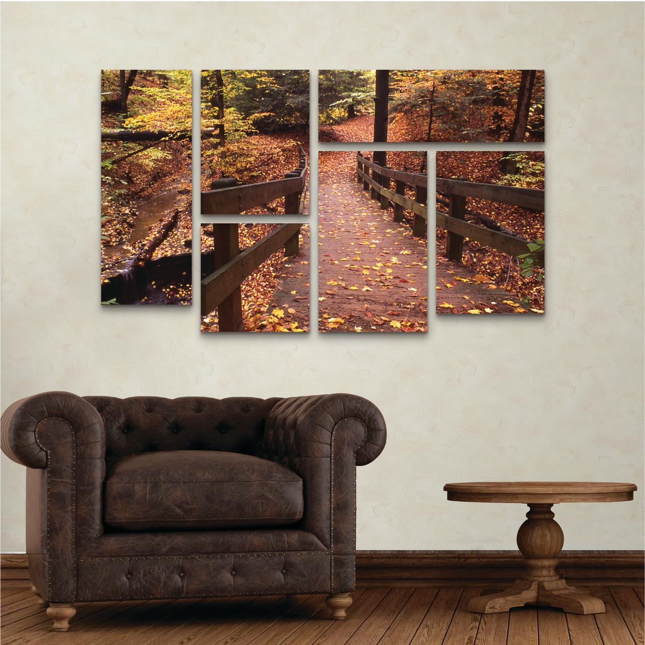 Trademark Fine Art 'Autumn Bridge' Canvas Art by Kurt Shaffer