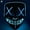 Blue + Ice Blue, variant on PULLIMORE Halloween Scary Mask Double Colors Led Mask EL Wire Light up Mask For Halloween Cosplay Costume Party (White + Blue)