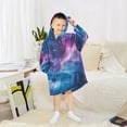 thumbnail image 6 of FORMRS Wearable Blanket Hoodie with Sleeves for Kids Cozy Flannel Sweatshirt, Galaxy Pattern, 6 of 7