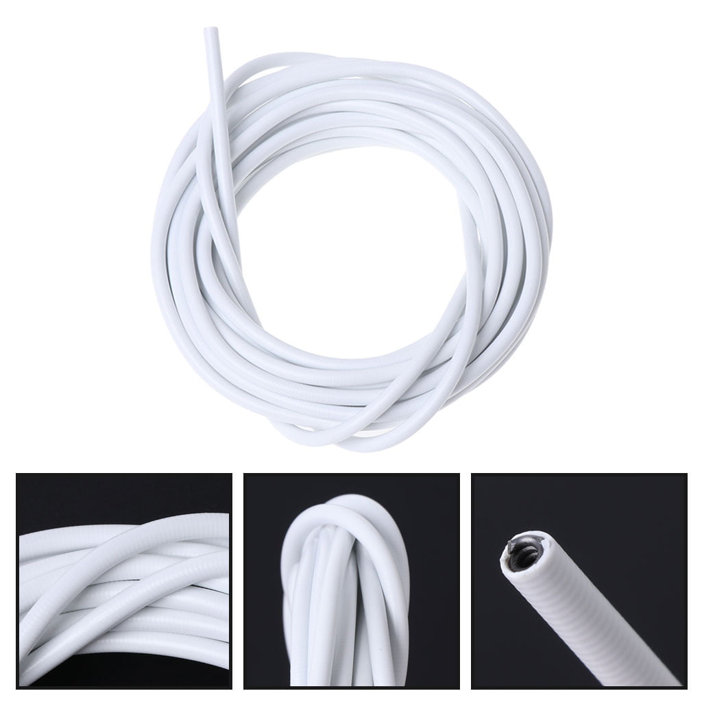 New Net Curtain Indoor Outdoor Wire White Window Cord Cable With Hooks 4M Length 