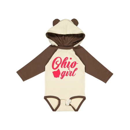 

Inktastic Ohio Girl Cursive Pink Gift Baby Girl Long Sleeve Bodysuit