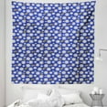 thumbnail image 1 of Ladybug Tapestry, Bees Happy Season Bugs with Chamomiles Playroom Theme, Fabric Wall Hanging Decor for Bedroom Living Room Dorm, 5 Sizes, Navy Blue White Yellow, by Ambesonne, 1 of 1