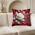 thumbnail image 4 of Yhmxh White Roses Throw Pillow Covers 18x18 Inch Floral Cushion Cases for Bedroom or Living Room, Romantic Rose Decorative Pillowcases Sofa Cushion Covers for Elegant Home Decor, 4 of 6