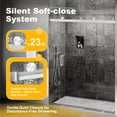 thumbnail image 5 of Sunrinx 56–60" W x 76" H Frameless Soft-Close Single Sliding Glass Shower Door, Tempered Glass Shower Door with Explosion-Proof Coating for Bathroom Brushed Nickel, 5 of 12