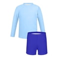 thumbnail image 2 of YUANxueke Girls Rash Guard Swimsuits 2 Pieces Long Sleeve Bathing Suits & Shorts Summer Hawaii Beach Vacation Swim Sets for 3-14 Years, 2 of 6