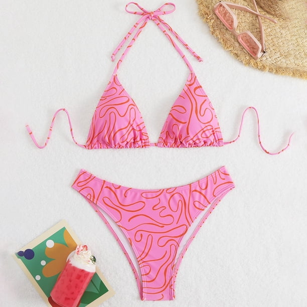 WILLBEST Trajes de Baño Para Mujer, E Traje de Baño Tankini Para Mujer, Ropa de Playa, Traje de Bikini Con Estampado Floral y Sombrero Para El Sol Para Verano
