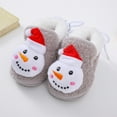 thumbnail image 6 of Quealent Baby Booties Cozy Fleece Slippers Soft Baby Shoes With Gripper Soles, Winter Warm Infant Newborn Crib Sock Shoes First Walkers Gray for Size 4.5, 6 of 8
