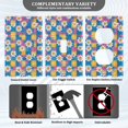 thumbnail image 3 of Yayeee Blank Wall Plate Cover 1-Gang 4.5"x2.7" Home Unused Decorative Outlet, Blue Checkered Daisy, 3 of 7