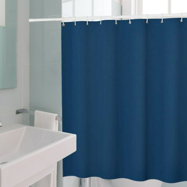 PRAETER Polyester Fabric Shower Curtain Liner Solid, Machine Washable