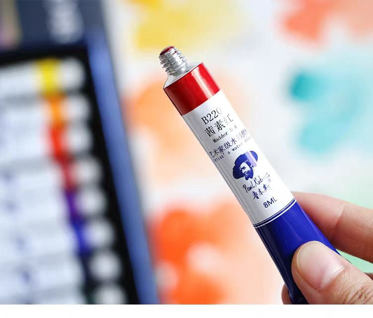 Paul Rubens Artist Grade Watercolor Paint Set, 12 Colors × 8ml Tubes, Professional High Pigment Vibrant Colors for Artists & Hobbyists