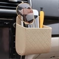 thumbnail image 2 of Car Air Vent Storage Bag Organizer Sunglass Holder Car Mount Phone Holder Coin Key Card Case Organizer with Hook, 2 of 3