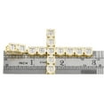 thumbnail image 5 of 10K Yellow Gold Round & Baguette Diamond Cross Pendant 2.85" Charm 2.80 CT, 5 of 6