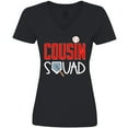 thumbnail image 3 of Inktastic Cousin Squad Baseball and Bat Women's V-Neck T-Shirt, 3 of 5