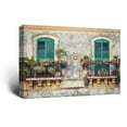 thumbnail image 2 of wall26 Canvas Wall Art of Aqua French Door Balcony Garden Italy | 32" x 48", 2 of 4