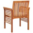 thumbnail image 4 of vidaXL Modern Dining Chair Patio Dining Chair with Cushion Solid Wood Acacia, 4 of 7