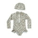 thumbnail image 1 of Odeerbi 9M-7Y Trajes de Baño de Manga Larga Con Lycra Y Gorro de Baño Bañador de Una Pieza Para Entrenamiento Atlético, 1 of 2