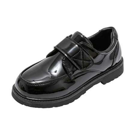 

Big Boys Sneakers Fashion Summer Autumn Leather Boots Thick Bottom Student Dress Performance Solid Color Comfortable Shoes for Boys Size 12.5-13T