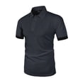 thumbnail image 4 of Polo Shirts for Men Short Sleeve Collared Golf Polos Mesh Ice Silk Color Blocked T-Shirt, 4 of 8