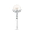 thumbnail image 3 of ANGARA Vintage Style Freshwater Cultured Pearl Ring in 14K White Gold for Women | June Birthstone, Birthday, Anniversary, Jewelry Gift for Women | Pearl Ring, 3 of 9