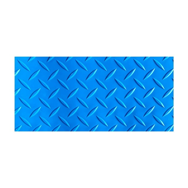 Dsseng Leaf Pattern Non-Slip Mat for Swimming Pool Comfortable Soft PVC Anti-Slip Floor Mats Pool Side Protection Mats for Kids Children Seniors Modern Style Decor 1PC 9”x24” Blue