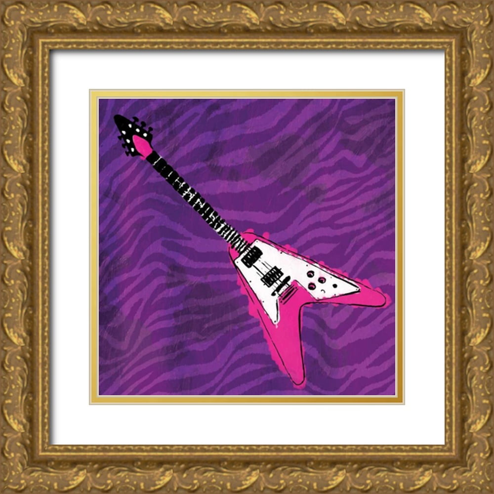 Rodriquez Jr Enrique 12x12 Gold Ornate Wood Framed with Double Matting Museum Art Print Titled - Girly Guitars