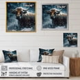 thumbnail image 4 of Designart "Cow In The Snow I" Animals Cow Wall Decor, 4 of 5