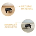 thumbnail image 3 of VERDANVERSE Tea Room Floor Stool Black Wood Step Stool Rectangular Design 1Set, 3 of 8