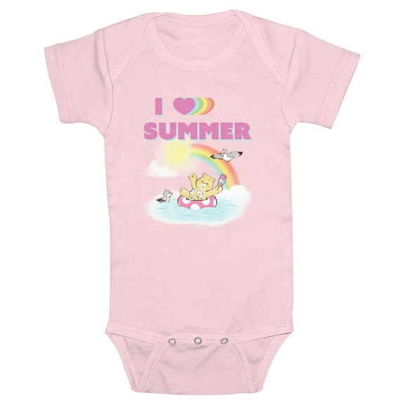 Infant's Care Bears Funshine Bear I Heart Summer Bodysuit