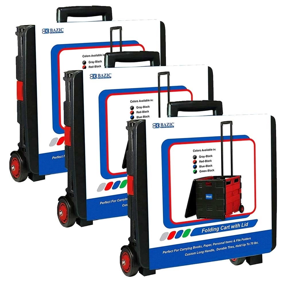 Collapsible Folding Utility Rolling Carts With Lid Cover. Telescopic
