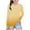 Yellow B, variant on WRKEKC Girls Long Sleeve Tees Casual Stylish Gradient Gradient Color Print V Neck Soft Stretchy Comfortable Slim Fit Blouses for Spring Fall 3-14 Years