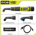 thumbnail image 2 of RYOBI USB Lithium Cordless Compact Detail Scrubber Kit w/ 2Ah Battery, Charging Cable & (3) Head Attachments-Med, Hard & Scour, 2 of 5