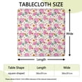 thumbnail image 2 of Beige Pink Football Helmets Pattern Square Fitted Tablecloth with Elastic Edge,Square Table Cover,Washable Elastic Table Cover for Home Kitchen Party Decor 36"x36", 2 of 6