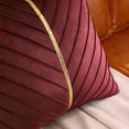 thumbnail image 2 of Christmas Green Velvet Throw Pillow Covers 22x22 Pack of 2 with Gold Leather Forest Green Decorative Couch Pillowcase Luxury Modern Pillow Cover for Living Room Bedroom Sofa Cushion Bed, 2 of 7