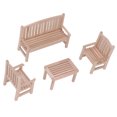 thumbnail image 4 of Wooden Bench Chair, Simple Dollhouse Miniature Furniture Build Cognition  For Dollhouse Decoration, 4 of 8