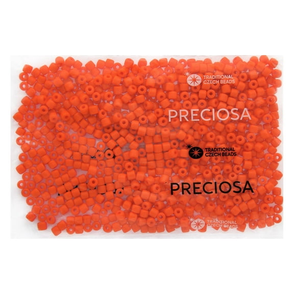 John Bead Czech Rola Bead 4.5mm Op Orange