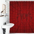 thumbnail image 3 of Red Spider Web Black Cartoon Shower Curtain Bathroom Curtains Waterproof Fabric Home Partition Screen Living Room, 3 of 6