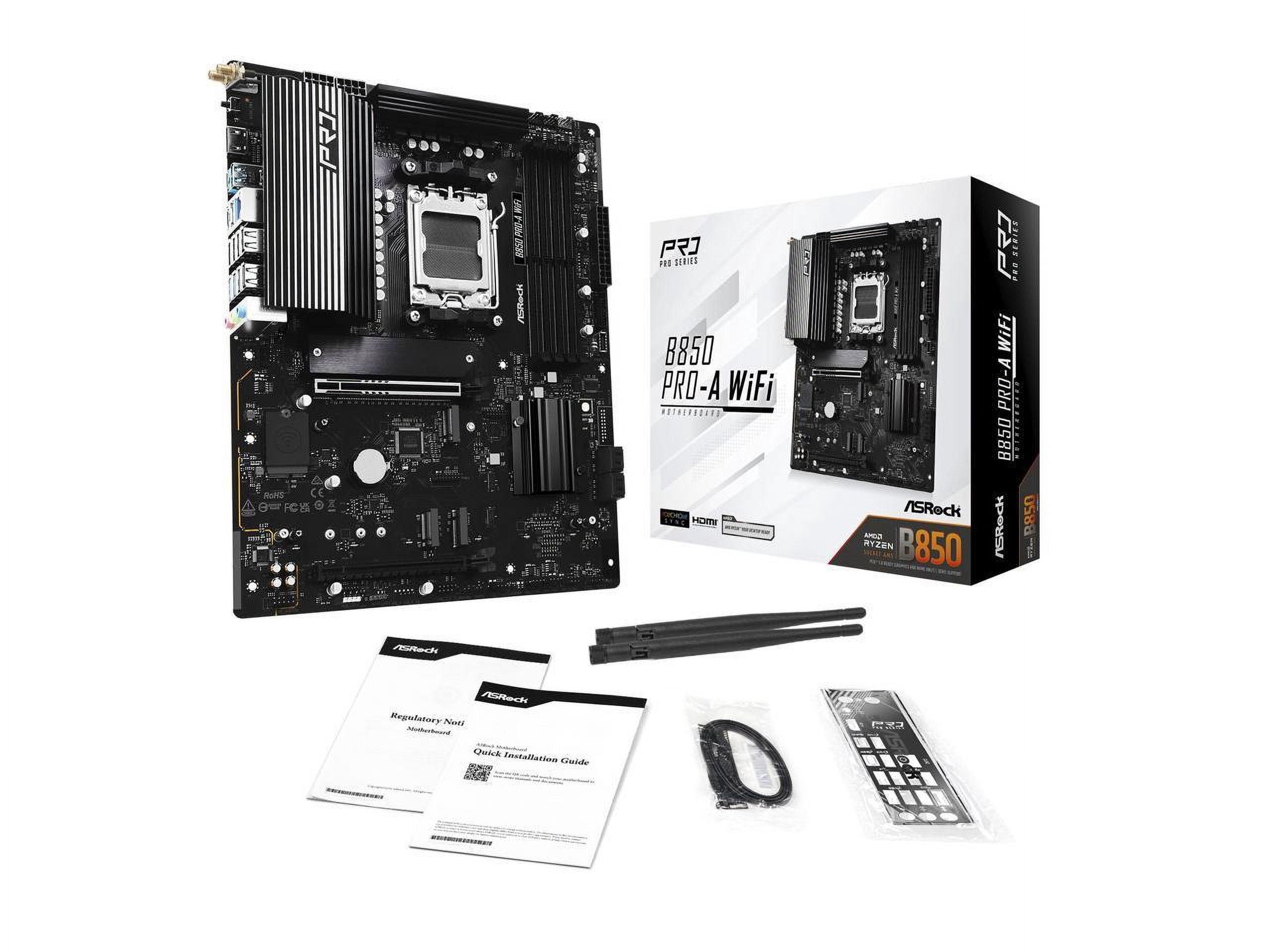 ASRock B850 PRO-A WIFI AM5 AMD B850 SATA 6Gb/s ATX Motherboard