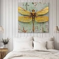 thumbnail image 2 of Wall Art Prints, Vintage Dragonfly Framed Canvas Prints for Bedroom Living Room Bathroom Office, Retro Abstract Oil Painting Gallery Wrap Wall Art Poster for Gifts Home Decor 24"x24", 2 of 9