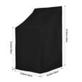 thumbnail image 4 of Funda para silla de jardín en tejido Oxford 210D impermeable, funda para sillones apilables, funda para sillas con reposabrazos de exterior contra las inclemencias del tiempo 120x65x65x80cm (Negro), 4 of 6