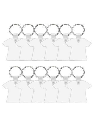 Yaomiao 108 Pieces Sublimation Blank Keychain Bulk DIY MDF Blank Keychain with Key Ring for Valentine's Day Graduation Back to School Present Making (Square
