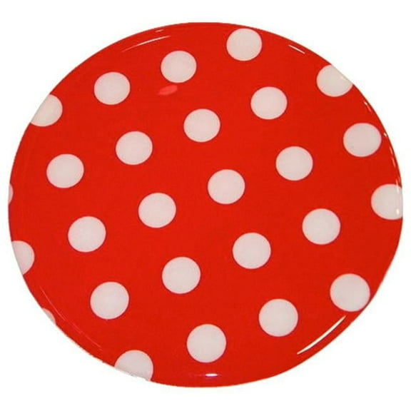 Andreas TRT-161 10 in. Red & White Dots Round Trivet- Pack of 3