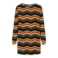 thumbnail image 4 of Up to 60% Off! Dress pstuiky Dresses for Women, Women Printed Hoodie Dress Long Sleeve Crew Neck Dress Knee Length Dress Oversized Sweatshirt Jumper with Pockets Leisure Orange M, 4 of 5