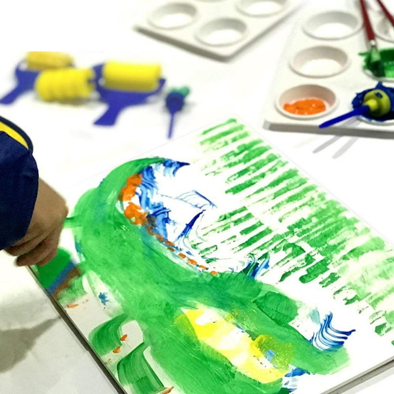  Paint Sponges for Kids, Sponge Painting Brushes, Early Learning  Kids Painting Kits Early Learning Foam Brushes, Art Crafts Sponge Brush,  Fabric Paint Stamps, Flower Pattern Brush, 21 Pieces